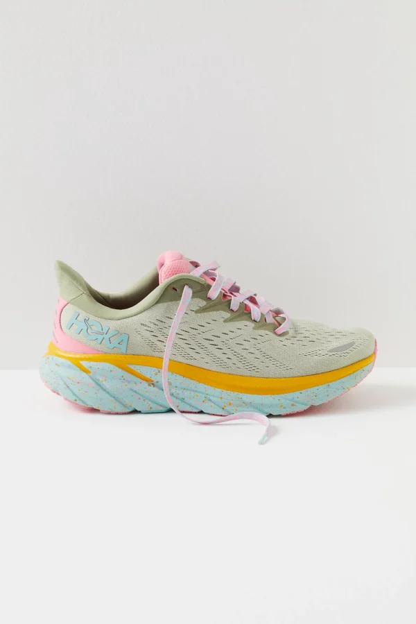 HOKA CLIFTON 8 MEN RUNNING SHOES (Seaweed / Green Tea)