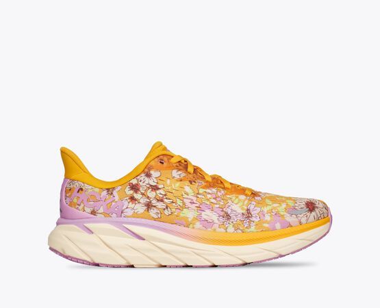 HOKA CLIFTON 8 WOMEN'S RUNNING SHOES (Gold Coast Floral)